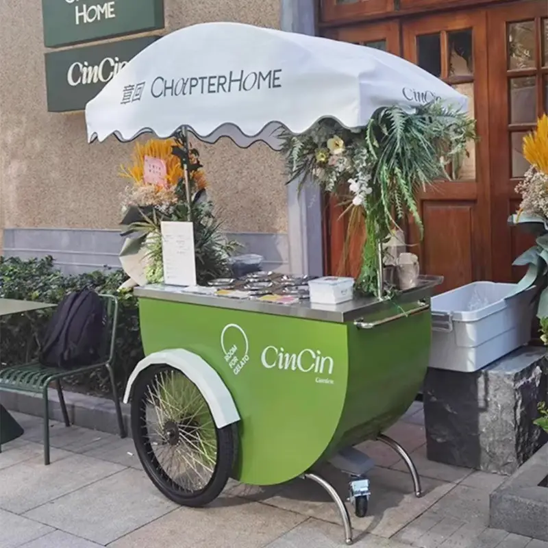 Outdoor Mobile Ice Cream Cart